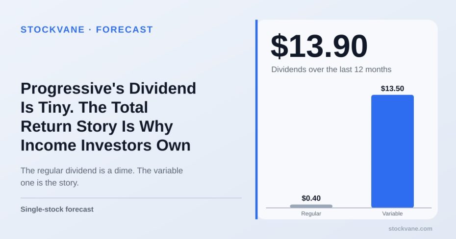 Progressive dividends over twelve months: $0.40 regular and about $13.50 variable